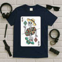Mexican Skeleton King Card T-Shirt
