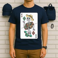 Mexican Skeleton King Card T-Shirt