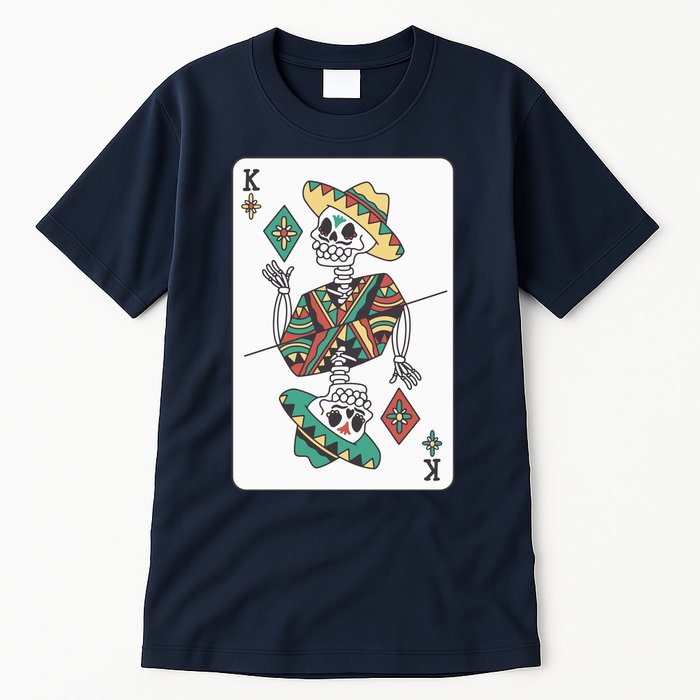 Mexican Skeleton King Card Tall T-Shirt