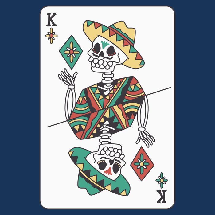 Mexican Skeleton King Card Tall T-Shirt