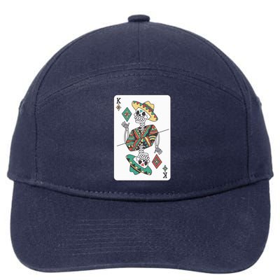 Mexican Skeleton King Card 7-Panel Snapback Hat