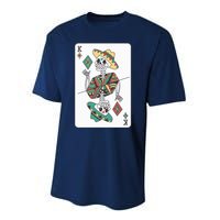 Mexican Skeleton King Card Performance Sprint T-Shirt