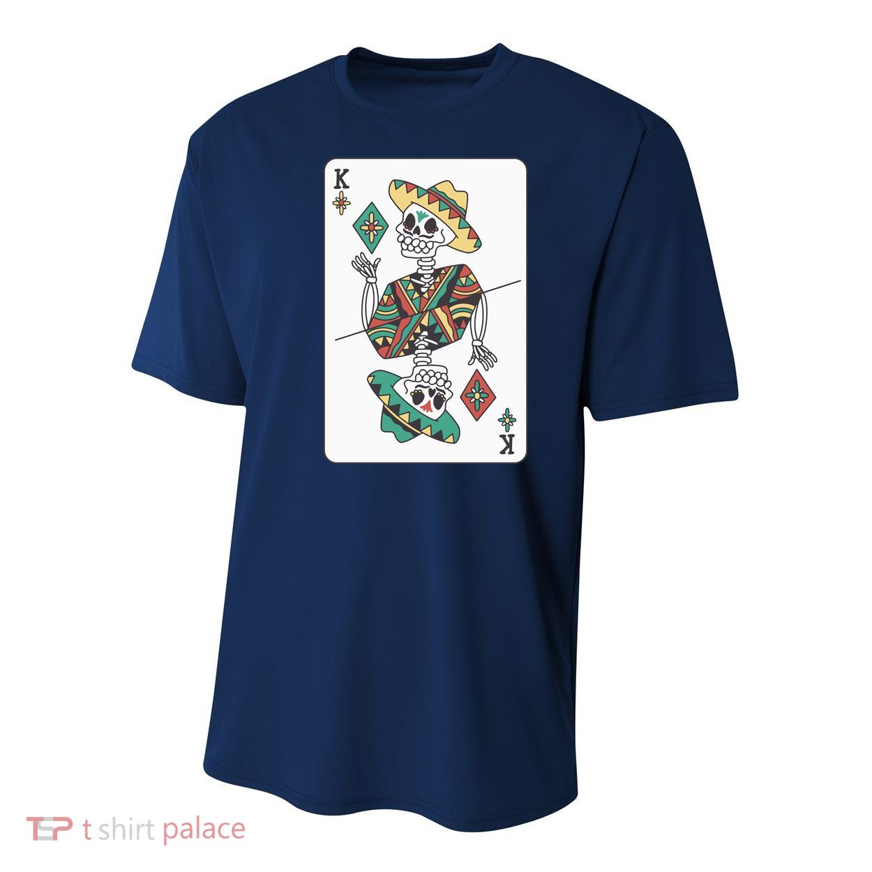 Mexican Skeleton King Card Youth Performance Sprint T-Shirt