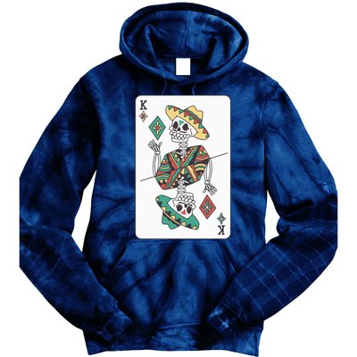 Mexican Skeleton King Card Tie Dye Hoodie