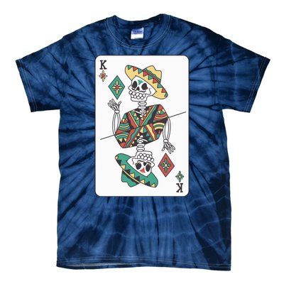 Mexican Skeleton King Card Tie-Dye T-Shirt