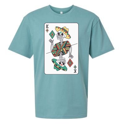 Mexican Skeleton King Card Sueded Cloud Jersey T-Shirt