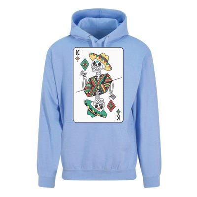 Mexican Skeleton King Card Unisex Surf Hoodie