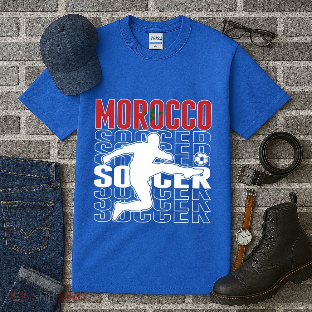 Morocco Soccer Lovers Jersey Cool Gift Proud Moroccan Football Fans Gift Tall T-Shirt