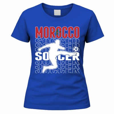 Morocco Soccer Lovers Jersey Cool Gift Proud Moroccan Football Fans Gift Women's T-Shirt