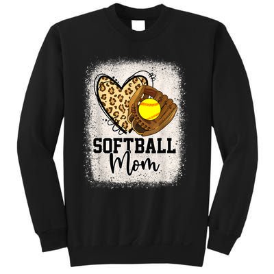 Mom Softball Leopard Softball Game Day Vibes Mothers Day Sweatshirt