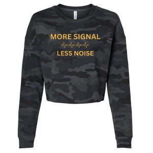 More Signal Less Noise Cropped Pullover Crew