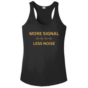 More Signal Less Noise Ladies PosiCharge Competitor Racerback Tank