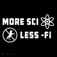 More Sci Less Fi Science Fiction Scifi Teacher Scientist Drawstring Bag