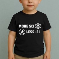 More Sci Less Fi Science Fiction Scifi Teacher Scientist Toddler T-Shirt