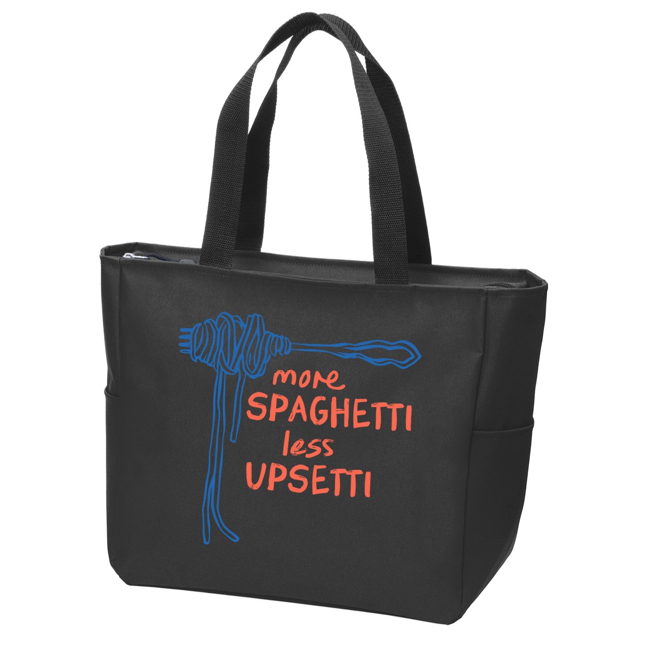 More Spaghetti Less Upsetti Zip Tote Bag