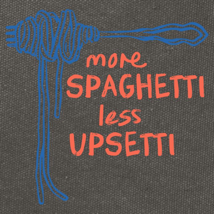 More Spaghetti Less Upsetti Cotton Canvas Backpack