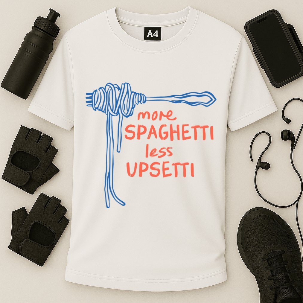 More Spaghetti Less Upsetti Performance Shirt