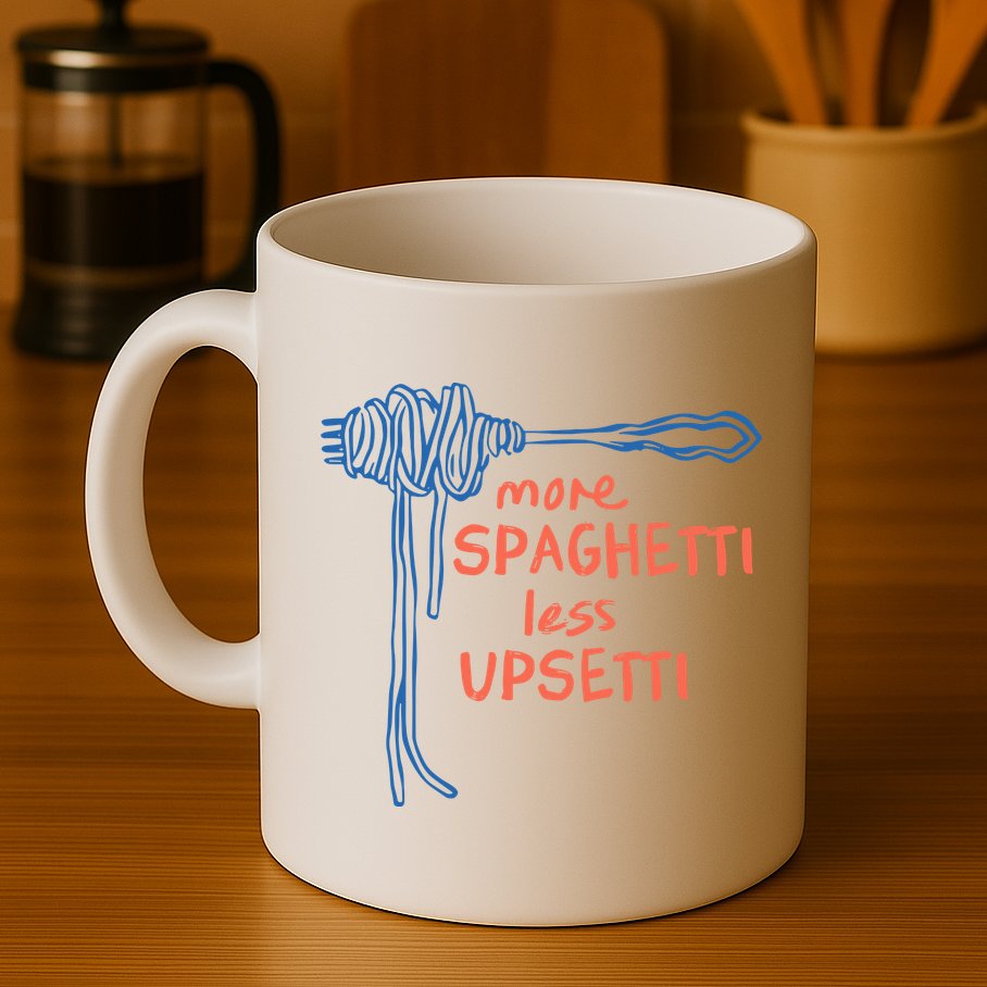 More Spaghetti Less Upsetti Mug