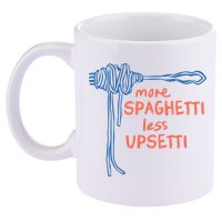 More Spaghetti Less Upsetti 11oz C Handle Ceramic Mug