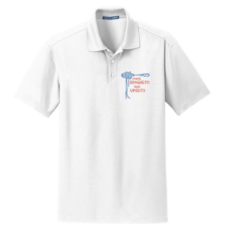 More Spaghetti Less Upsetti Dry Zone Grid Polo
