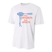 More Spaghetti Less Upsetti Youth Performance Sprint T-Shirt