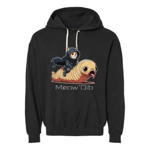 Meowdib Sand Land Cat Sandworm Garment-Dyed Fleece Hoodie