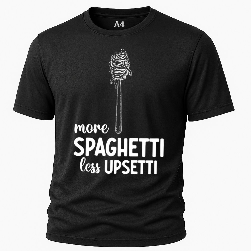 More Spaghetti Less Upsetti Cooling Performance Crew T-Shirt