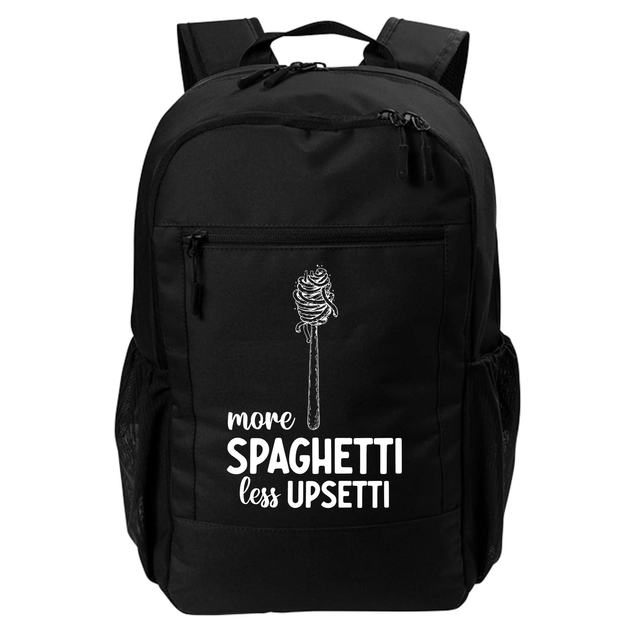 More Spaghetti Less Upsetti Backpack