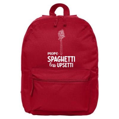 More Spaghetti Less Upsetti 16 in Basic Backpack