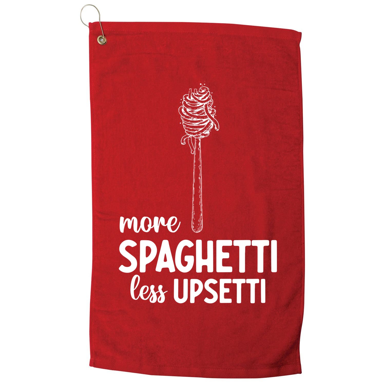 More Spaghetti Less Upsetti Golf Towel