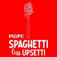 More Spaghetti Less Upsetti Women's V-Neck T-Shirt