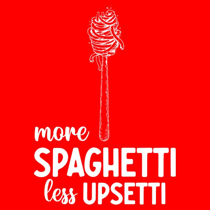 More Spaghetti Less Upsetti Women's V-Neck T-Shirt