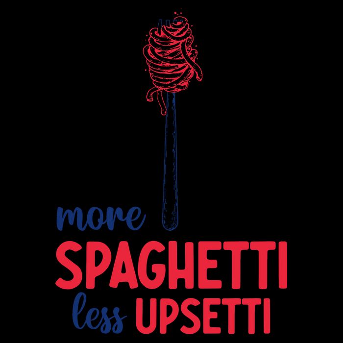 More Spaghetti Less Upsetti Funny Food Meme Drawstring Bag