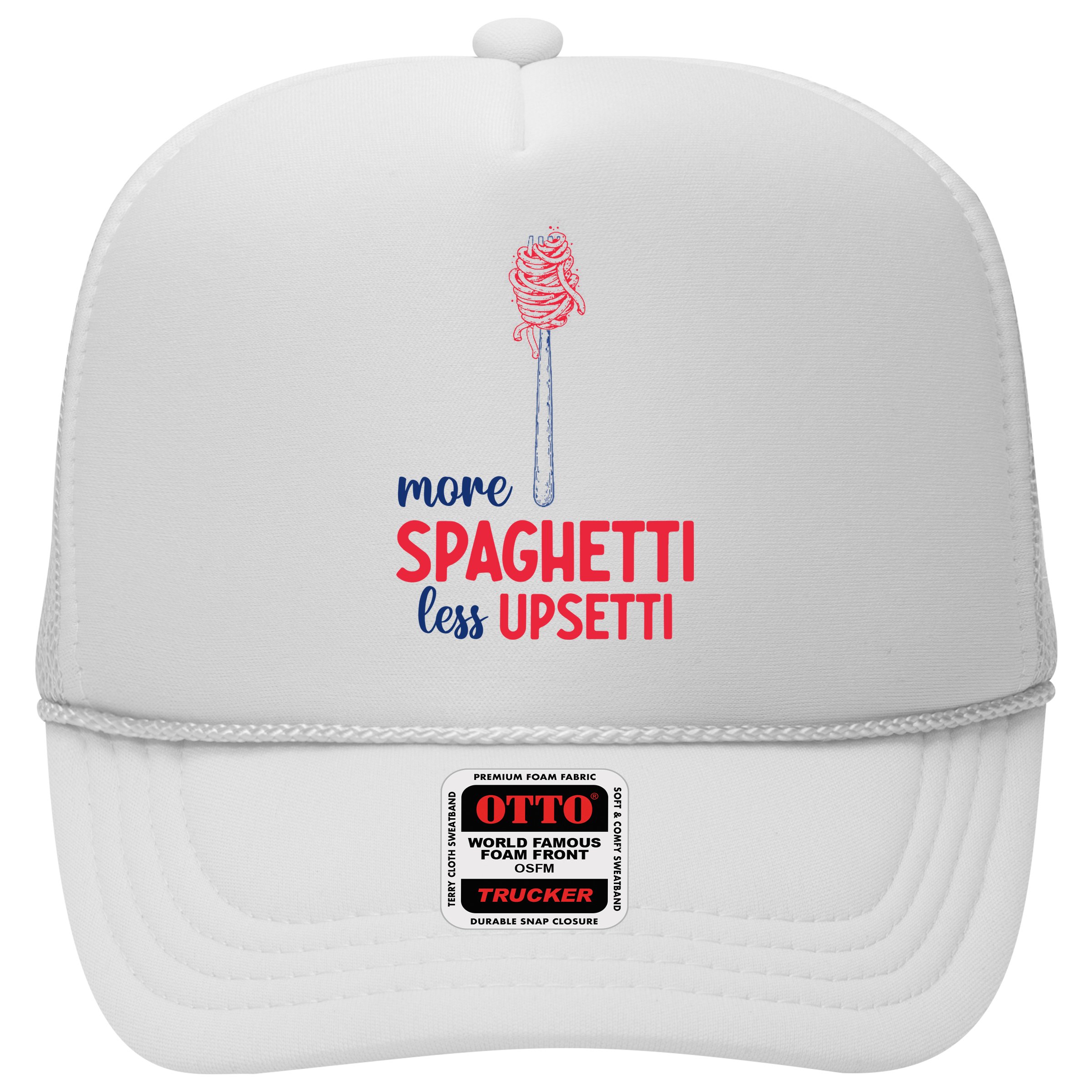 More Spaghetti Less Upsetti Funny Food Meme Hat
