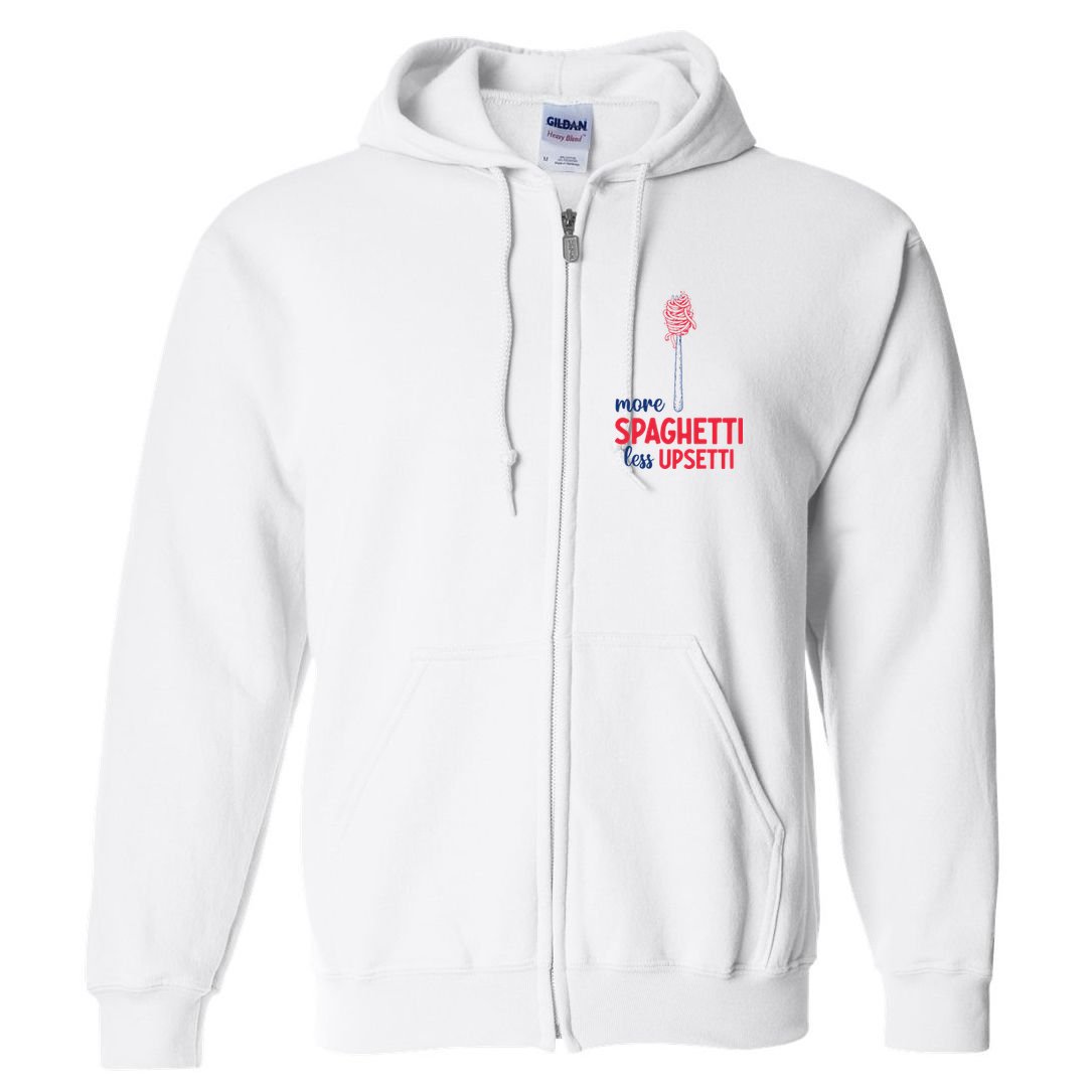 More Spaghetti Less Upsetti Funny Food Meme Full Zip Hoodie