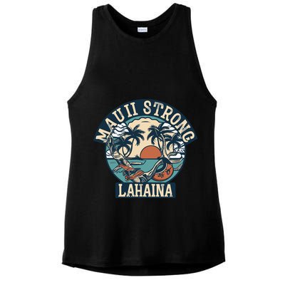 Maui Strong Lahaina Banyan Tree Ladies PosiCharge Tri-Blend Wicking Tank
