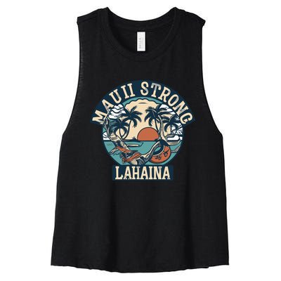 Maui Strong Lahaina Banyan Tree Women's Racerback Cropped Tank