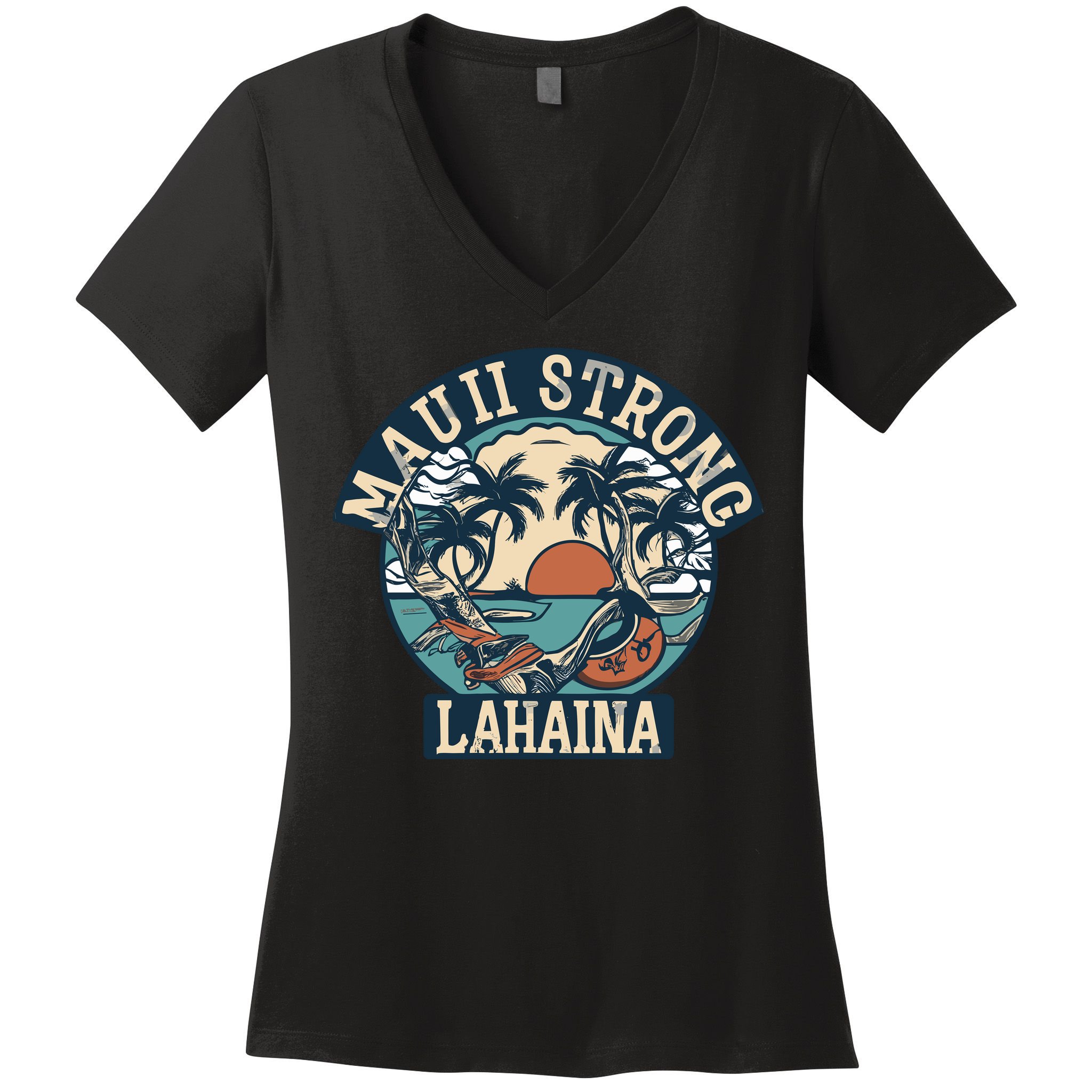Maui Strong Lahaina Banyan Tree Women's V-Neck T-Shirt