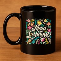 Maui Strong Lahaina Floral 11oz C Handle Ceramic Mug