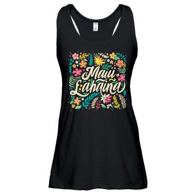 Maui Strong Lahaina Floral Ladies Essential Flowy Tank