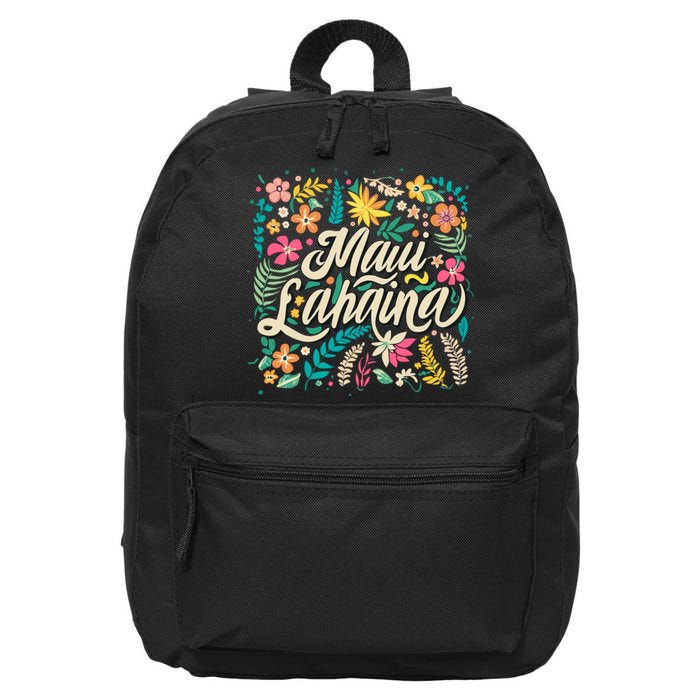 Maui Strong Lahaina Floral 16 in Basic Backpack