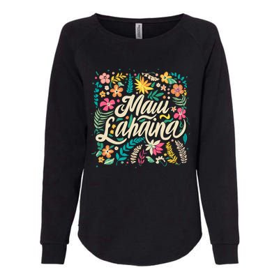 Maui Strong Lahaina Floral Womens California Wash Sweatshirt