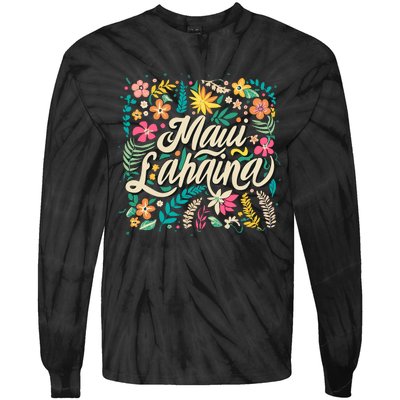 Maui Strong Lahaina Floral Tie-Dye Long Sleeve Shirt