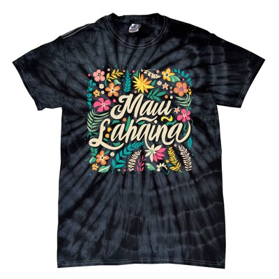 Maui Strong Lahaina Floral Tie-Dye T-Shirt