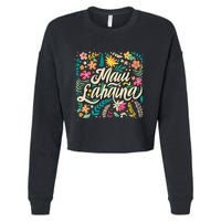 Maui Strong Lahaina Floral Cropped Pullover Crew