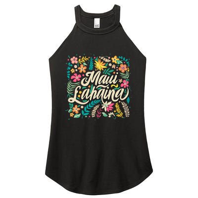 Maui Strong Lahaina Floral Women's Perfect Tri Rocker Tank