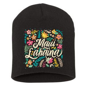 Maui Strong Lahaina Floral Short Acrylic Beanie