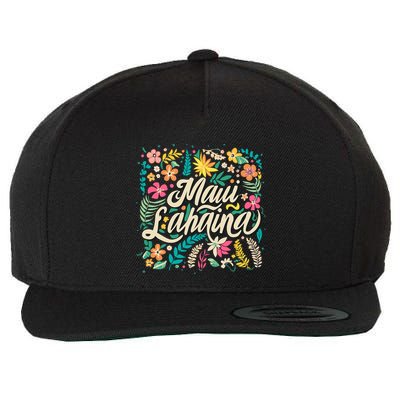 Maui Strong Lahaina Floral Wool Snapback Cap