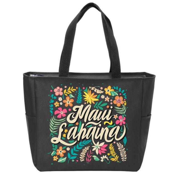 Maui Strong Lahaina Floral Zip Tote Bag