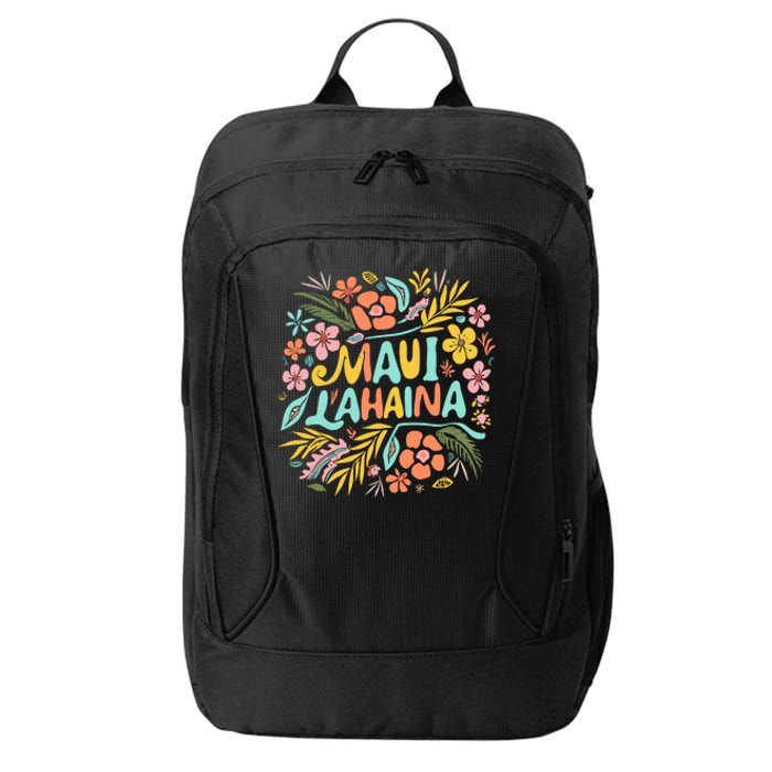 Maui Strong Lahaina Flower Floral City Backpack